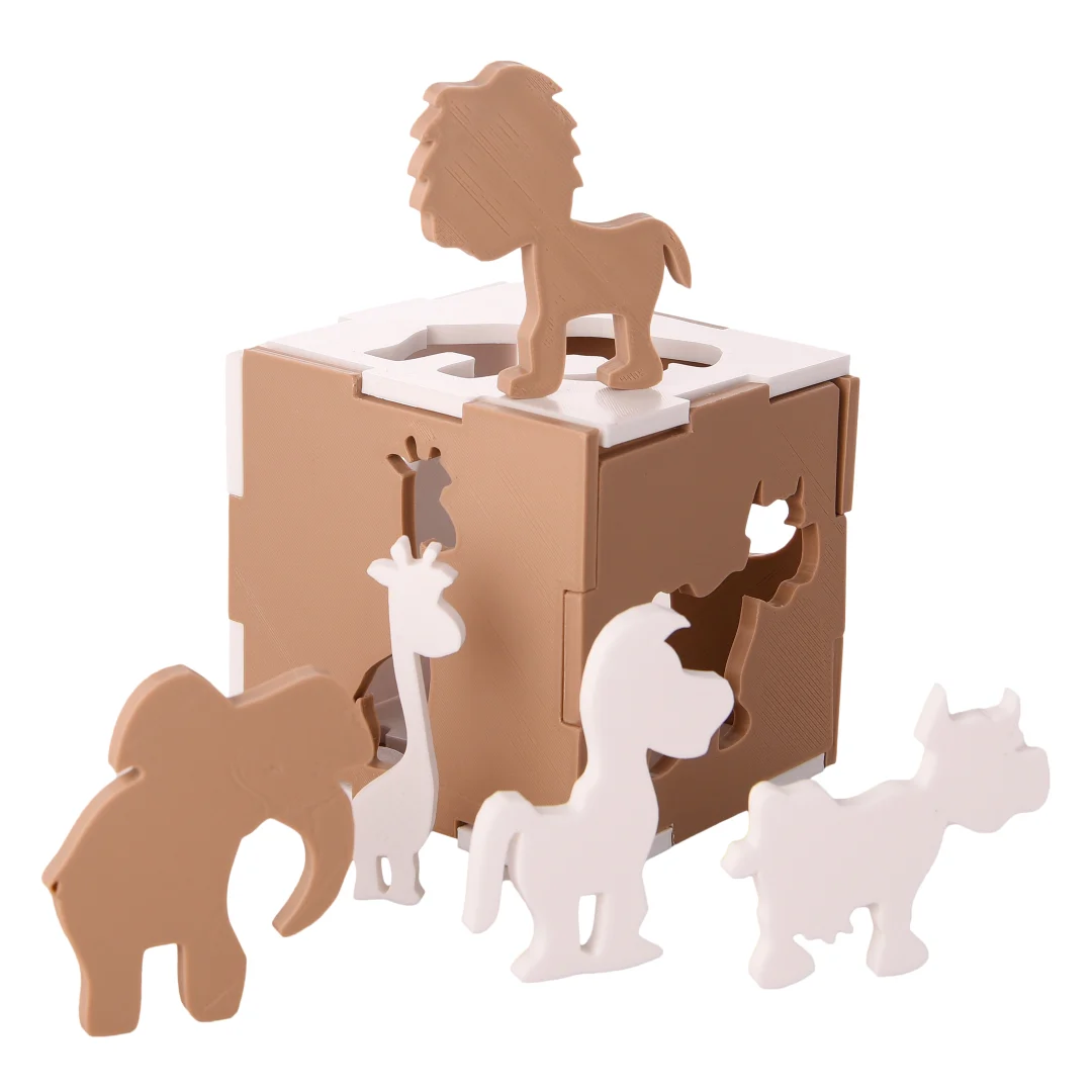 3D Animal Puzzle Cube - Educational Problem-Solving Toy Kids