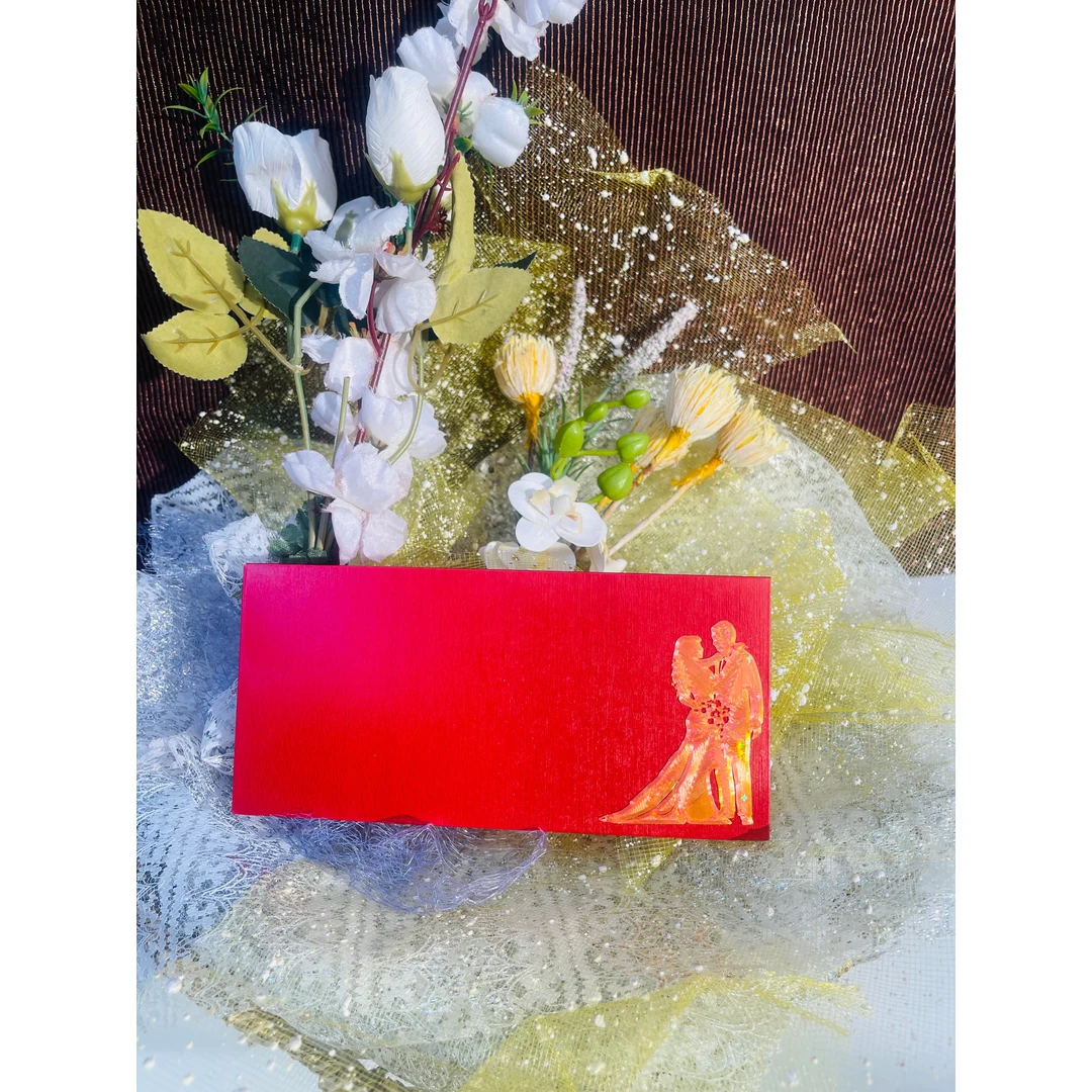 Elegant Red Shagun Envelope - 3D Printed Eco-Friendly Reusable